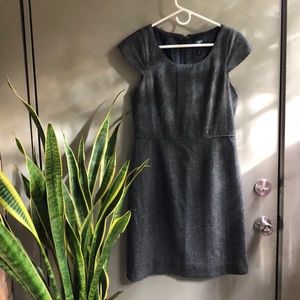 Charcoal grey twill J. Crew suiting dress